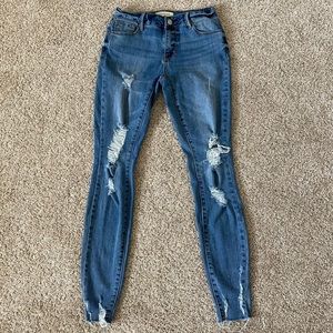 PACSUN mid rise skinniest ankle distressed jeans size 24 L